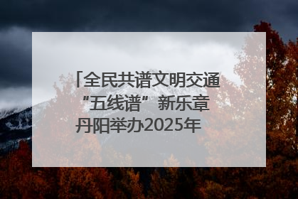 全民共谱文明交通“五线谱”新乐章 丹阳举办2025年“文明交通 同心同行”主题宣传活动
