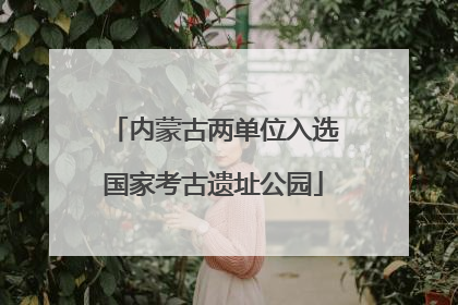 内蒙古两单位入选国家考古遗址公园