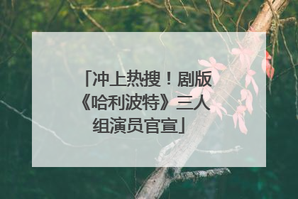 冲上热搜！剧版《哈利波特》三人组演员官宣
