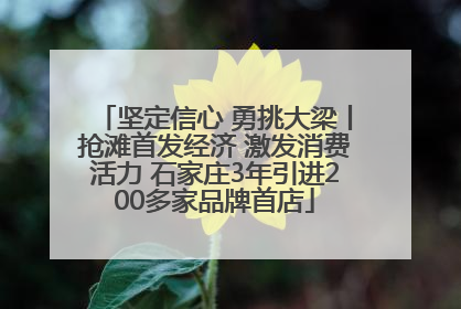 坚定信心 勇挑大梁丨抢滩首发经济 激发消费活力 石家庄3年引进200多家品牌首店