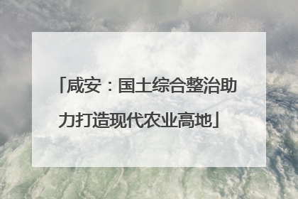 咸安：国土综合整治助力打造现代农业高地