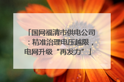 国网福清市供电公司：精准治理电压越限，电网升级“再发力”
