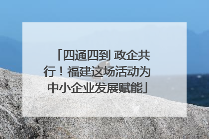四通四到 政企共行！福建这场活动为中小企业发展赋能
