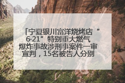 宁夏银川富洋烧烤店“6·21”特别重大燃气爆炸事故涉刑事案件一审宣判，15名被告人分别判刑六年至一年不等