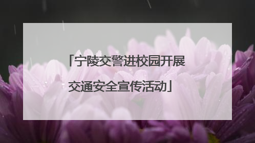 宁陵交警进校园开展交通安全宣传活动