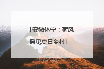 安徽休宁：荷风摇曳夏日乡村