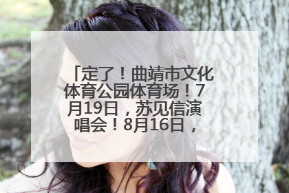 定了！曲靖市文化体育公园体育场！7月19日，苏见信演唱会！8月16日，萧敬腾演唱会！