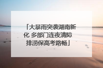 大暴雨突袭湖南新化 多部门连夜清障排涝保高考路畅