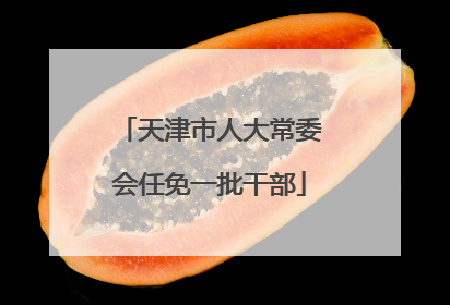 天津市人大常委会任免一批干部