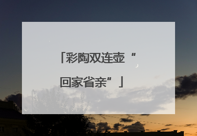 彩陶双连壶“回家省亲”