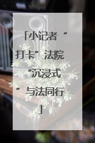 小记者“打卡”法院 “沉浸式”与法同行