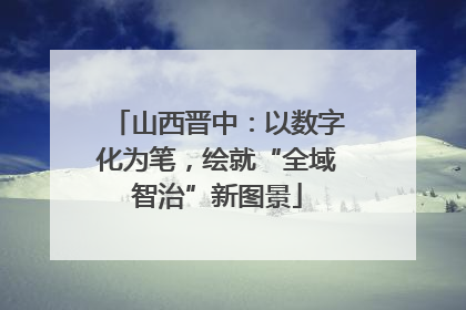 山西晋中：以数字化为笔，绘就“全域智治”新图景