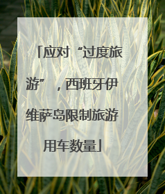 应对“过度旅游”，西班牙伊维萨岛限制旅游用车数量