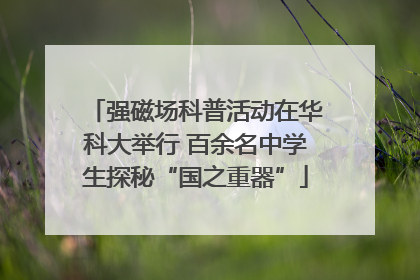 强磁场科普活动在华科大举行 百余名中学生探秘“国之重器”