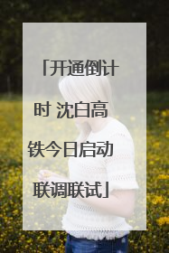 开通倒计时 沈白高铁今日启动联调联试
