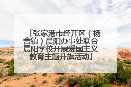 张家港市经开区（杨舍镇）晨阳办事处联合晨阳学校开展爱国主义教育主题升旗活动