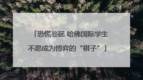 恐慌蔓延 哈佛国际学生不愿成为博弈的“棋子”
