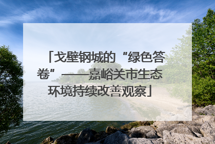 戈壁钢城的“绿色答卷”——嘉峪关市生态环境持续改善观察