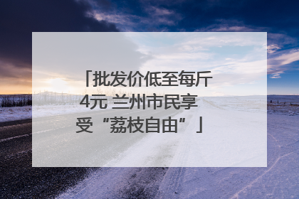 批发价低至每斤4元 兰州市民享受“荔枝自由”