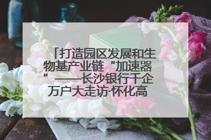 打造园区发展和生物基产业链“加速器”——长沙银行千企万户大走访·怀化高新区、生物基产业链专场活动举行
