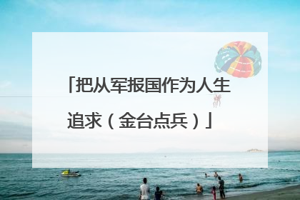 把从军报国作为人生追求（金台点兵）