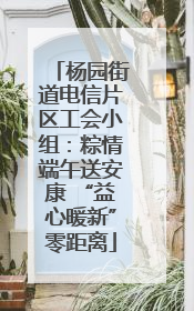 杨园街道电信片区工会小组：粽情端午送安康 “益心暖新”零距离