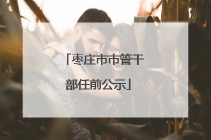 枣庄市市管干部任前公示