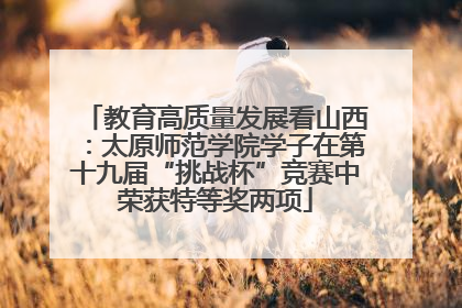 教育高质量发展看山西：太原师范学院学子在第十九届“挑战杯”竞赛中荣获特等奖两项