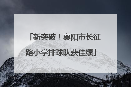 新突破！襄阳市长征路小学排球队获佳绩