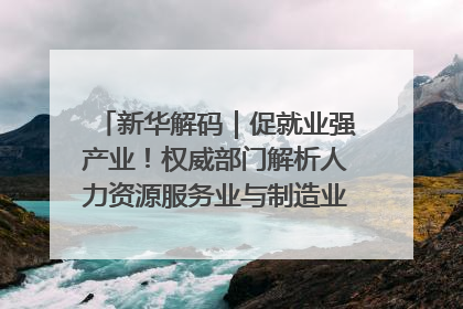 新华解码｜促就业强产业！权威部门解析人力资源服务业与制造业融合发展试点