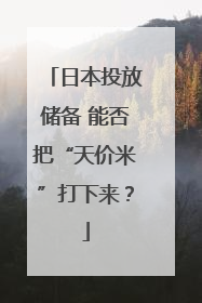日本投放储备 能否把“天价米”打下来？