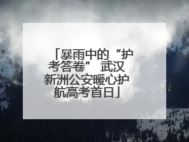 暴雨中的“护考答卷” 武汉新洲公安暖心护航高考首日
