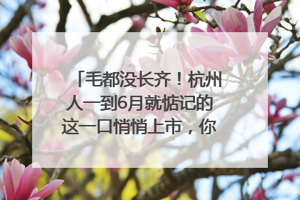 毛都没长齐！杭州人一到6月就惦记的这一口悄悄上市，你打算尝鲜吗？