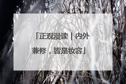 正观漫读｜内外兼修，皆是妆容