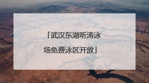 武汉东湖听涛泳场免费泳区开放