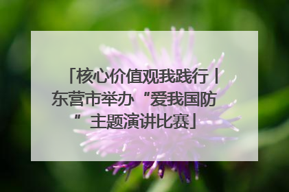 核心价值观我践行丨东营市举办“爱我国防”主题演讲比赛