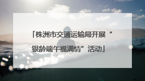 株洲市交通运输局开展“银龄端午福满情”活动