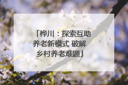 桦川：探索互助养老新模式 破解乡村养老难题