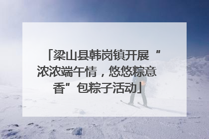 梁山县韩岗镇开展“浓浓端午情，悠悠粽意香”包粽子活动