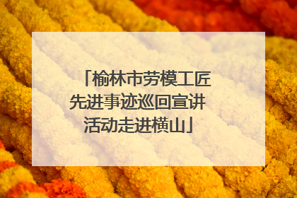 榆林市劳模工匠先进事迹巡回宣讲活动走进横山