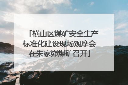 横山区煤矿安全生产标准化建设现场观摩会在朱家峁煤矿召开