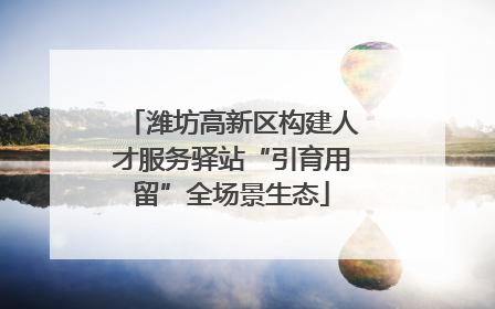 潍坊高新区构建人才服务驿站“引育用留”全场景生态