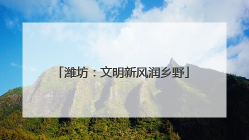 潍坊：文明新风润乡野