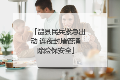 澧县民兵紧急出动 连夜封堵管涌除险保安全