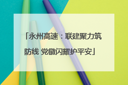 永州高速：联建聚力筑防线 党徽闪耀护平安