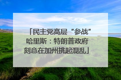 民主党高层“参战” 哈里斯：特朗普政府刻意在加州挑起混乱