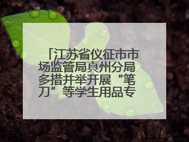 江苏省仪征市市场监管局真州分局多措并举开展“笔刀”等学生用品专项检查