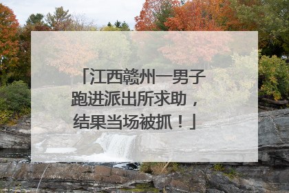江西赣州一男子跑进派出所求助，结果当场被抓！