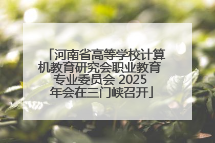 河南省高等学校计算机教育研究会职业教育专业委员会 2025 年会在三门峡召开