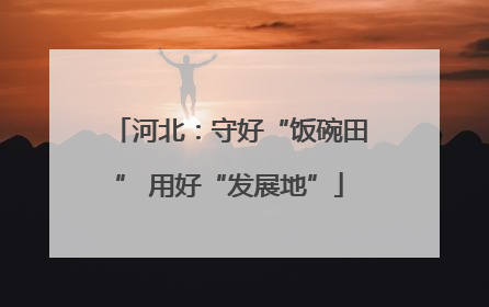 河北：守好“饭碗田” 用好“发展地”